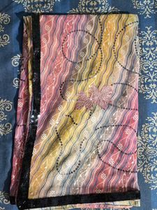 Rainbow Ombre Sequin Saree