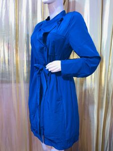Elegant Blue Trench Coat