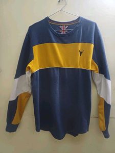 Next Blue &amp; Yellow Colorblock Crewneck