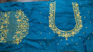 Maggam Work Blouse On pattu Cloth