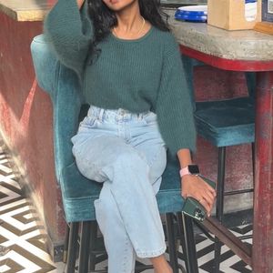 Olive Green Korean Top