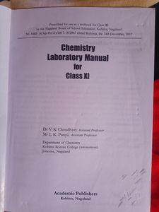 Chemistry Practical Book(class 11)