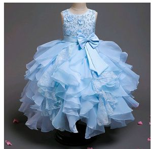 Baby Blue Frozen Elsa Frock Gown For Princess