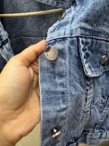 Unicorn Sequins Denim Crop Oversized Jacket