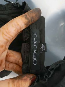 Black Tie-Front Cami Top