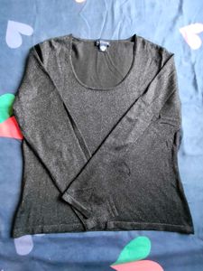 Ann Taylor Black Sparkle Top