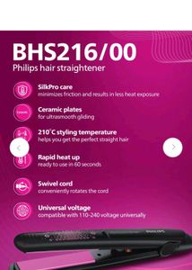 Philips Hair Straightener High heated machine