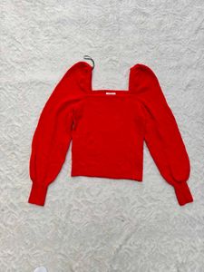 Red H&amp;M Long Sleeve Top