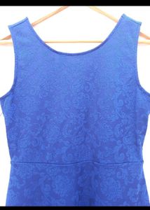 Blue Fit &amp; Flare Dress