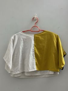 Color Block Crop Top