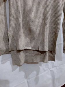 Beige Turtleneck Sweater