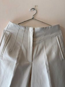 Elegant Beige Wide-Leg Pants