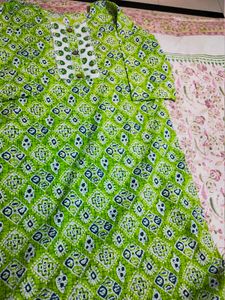 Cotton Green Kurta Set