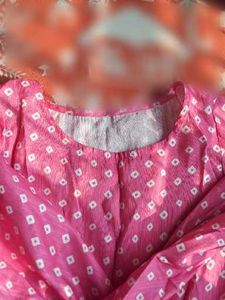 Elegant Pink Pinteresty Flowy Printed Dress