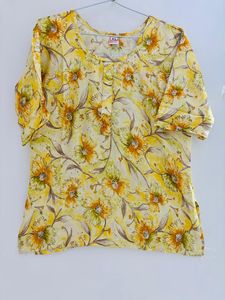 Chikankari Kurti &amp; Cotton Floral Printed Short Kur