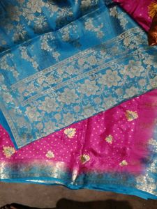 combo sarees (2) with Ethnic matching Blouse