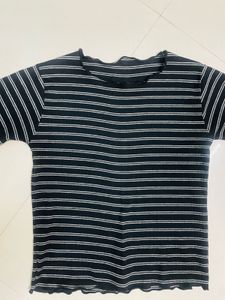 Striped Black & White Top