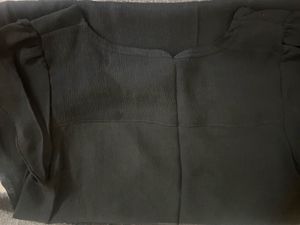 Black Ruffle Top