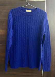 JEME Blue Cable Knit Sweater