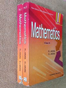 S.L Arora Mathematics Book , Class- 10,  Vol. 1&amp;2