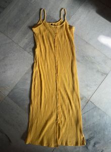 ⭐️Yellow Ribbed Button-Down Tank Top⭐️
