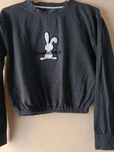 Cute Graphic Print Sweatshirt