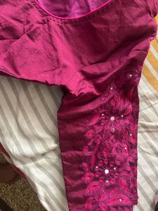 Maroon Embroidery Lehenga With Duppata