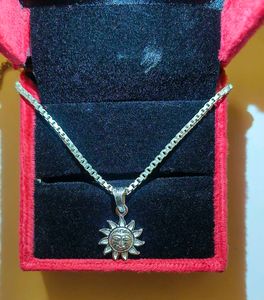 pure silver sun pendent