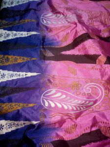 Colorful Printted Silk Glitterish Saree
