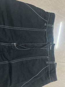 Black Wide Leg Cargo Pants