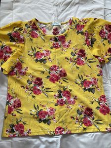 Floral Print Puff Sleeve Top