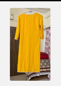 Mustard Embroidered Kurta Set