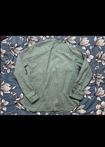 HIGHLANDER Men Green Slim Fit CasualShirt