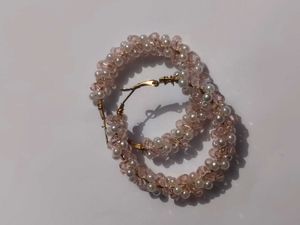 Beaded Hoop Earrings