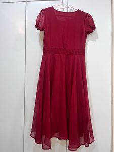 Cute Maroon Colour Dress