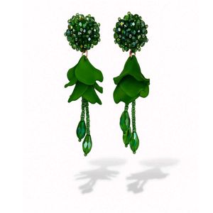 colour full Korean earrings crystal beads