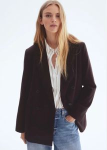 H&m Unisex Coffee Brown Oversized Blazer