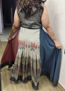 Unique Color Block Maxi Dress