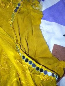 Mirror Mustard Work Gown