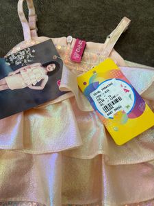 Peach Sequinned Girl’s Dress
