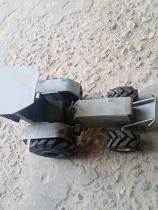 Vintage Handmade Metal Tractor Toy