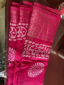 Pink Printed Saree