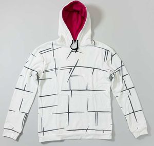 White Graphic Print Hoodie