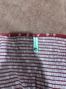 New Me Red Floral Halter Tie-Up Top