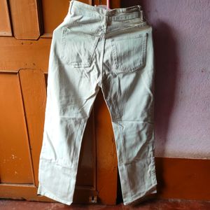 H&amp;M White Wide Leg Jeans