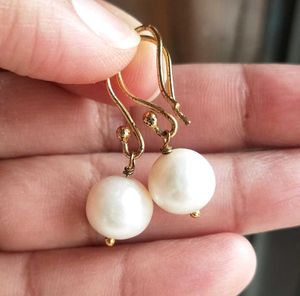 Real Pearl Drop Earrings