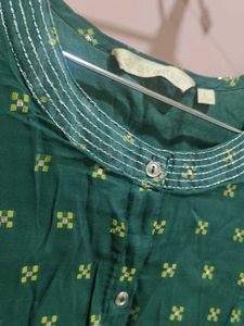 Green Patterned Maxi Dress