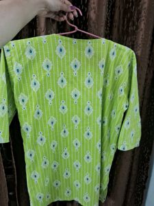 Green Printed Kurta