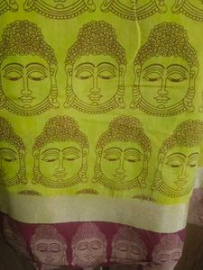 Buddha Print Cotton Saree