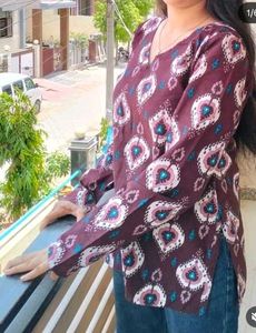 Printed Long Sleeve Top